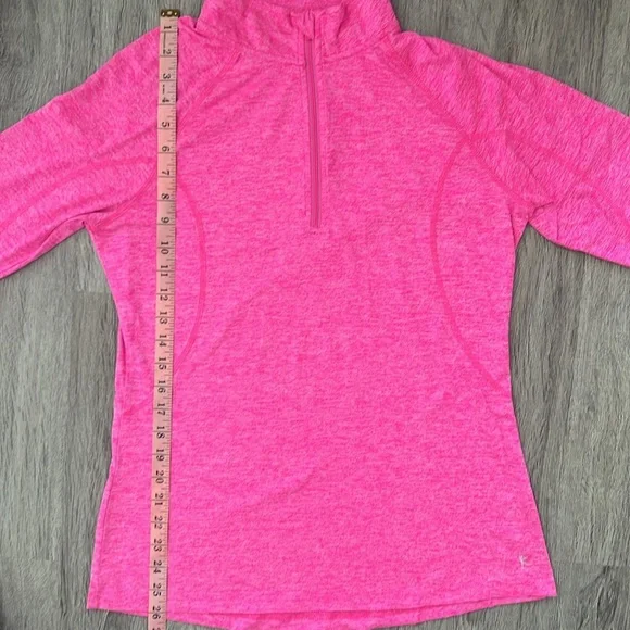 Danskin Now Semi Fitted Pink Women’s 1/4 Zip Pullovef Pink Jacket Size Medium - Picture 5 of 8